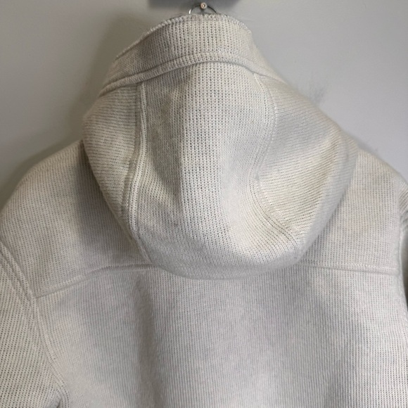 Add Down Cream Wool Hooded Jacket Size 4 Neutral Minimalist - Picture 9 of 16